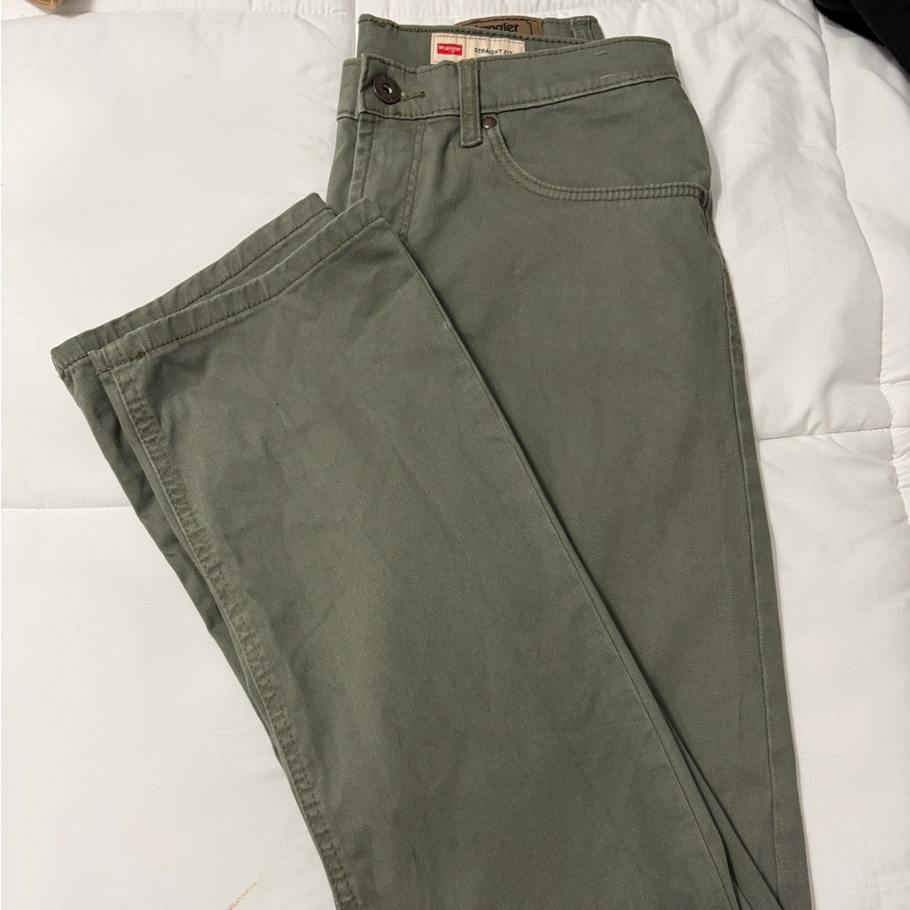 Wrangler Sage Green Straight Fit‎ Pants